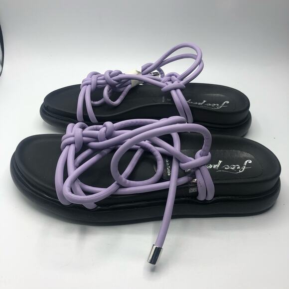 Free People Below Deck Wrap Sandals in Orchid Size EU 39/US 9 - Picture 5 of 9